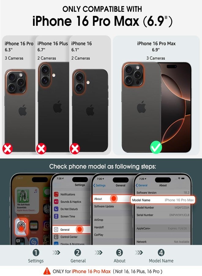 OCASE iPhone 16 Pro Max Wallet Case, Invisible Wallet with Zipper, 7 Card Slots, 2 Lanyard Strap, RFID Blocage, Leather Cases for iPhone 16 Pro Max - Dark Red - Image 2