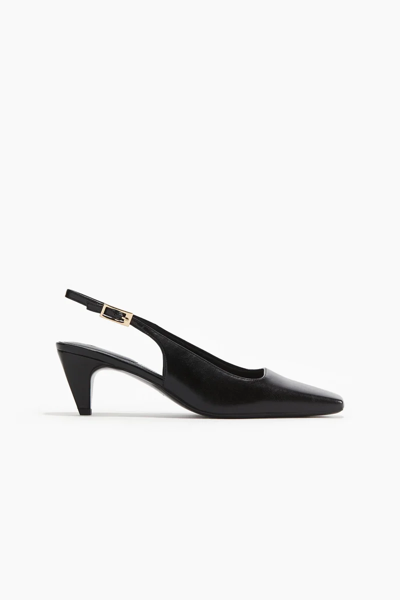 H&M Chisel-toe slingback court shoes