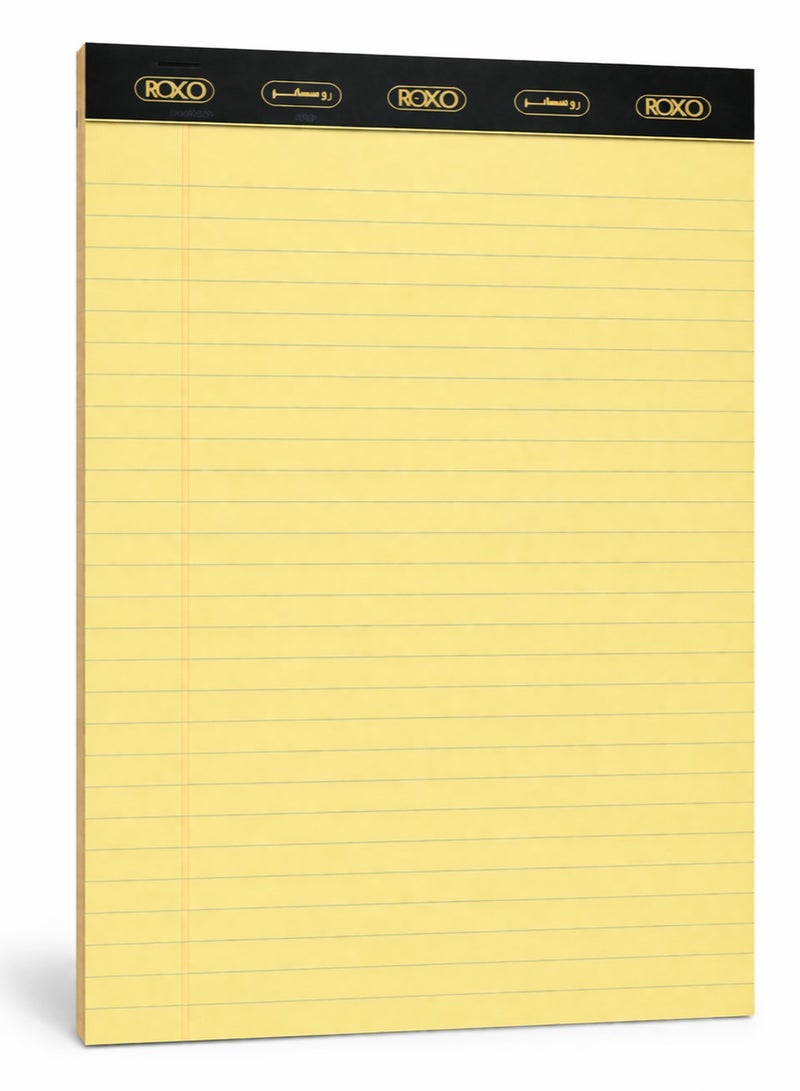 ROCO A4 Yellow Writing Pad 40 Sheets Ruled Notepad with Perforated Pages & Strong Backing for Office, School & Daily Use - Image 5