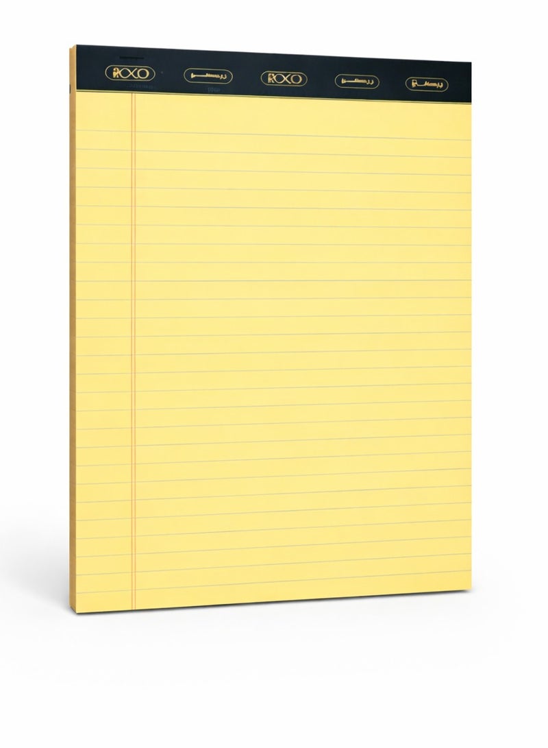 ROCO A4 Yellow Writing Pad 40 Sheets Ruled Notepad with Perforated Pages & Strong Backing for Office, School & Daily Use - Image 4