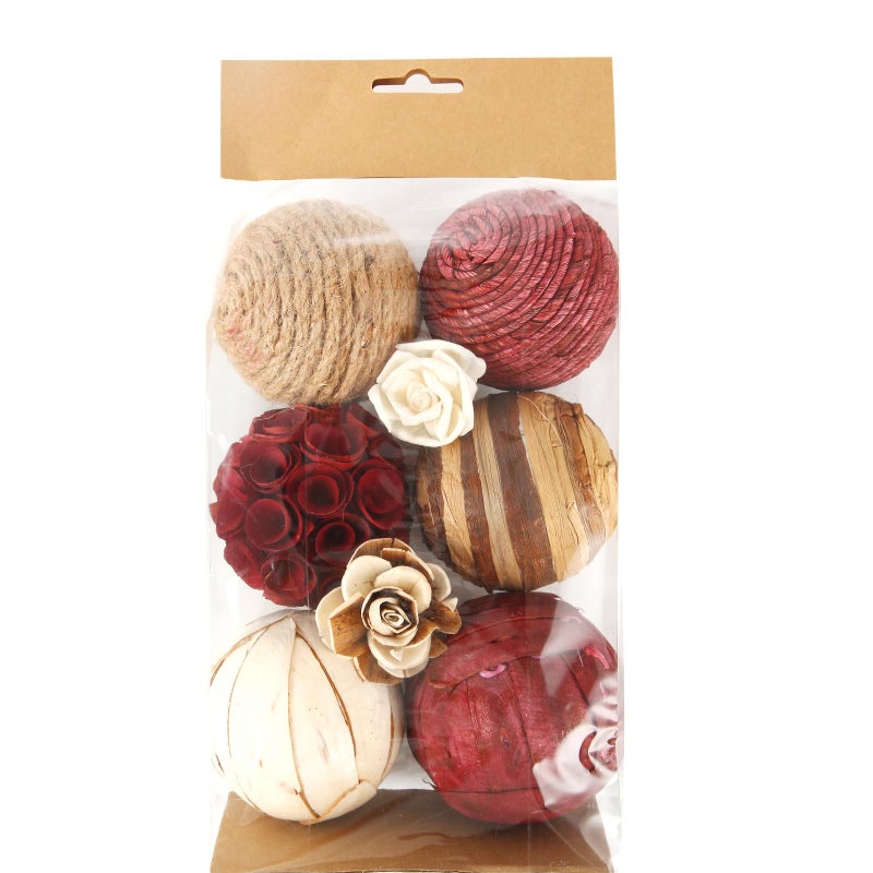 CIR OASES Decorative Bowl & Vase Filler Balls for Home Decor, Set of 6 PCS Natural Tone Rattan Wicker Balls Centerpieces Decoration, Decorative Orbs Vase Bowl Filler for Table Centerpieces - Image 2