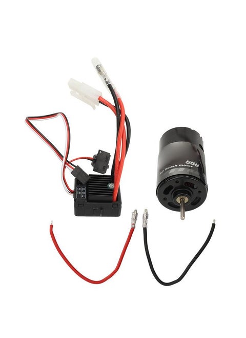 Brushed Motor ESC Combo 550 Brushed Motor with 60A Brushed ESC for Tamiya Drag Head Tractor Truck 1/14 Off Road Climbing Car 1/10 29T