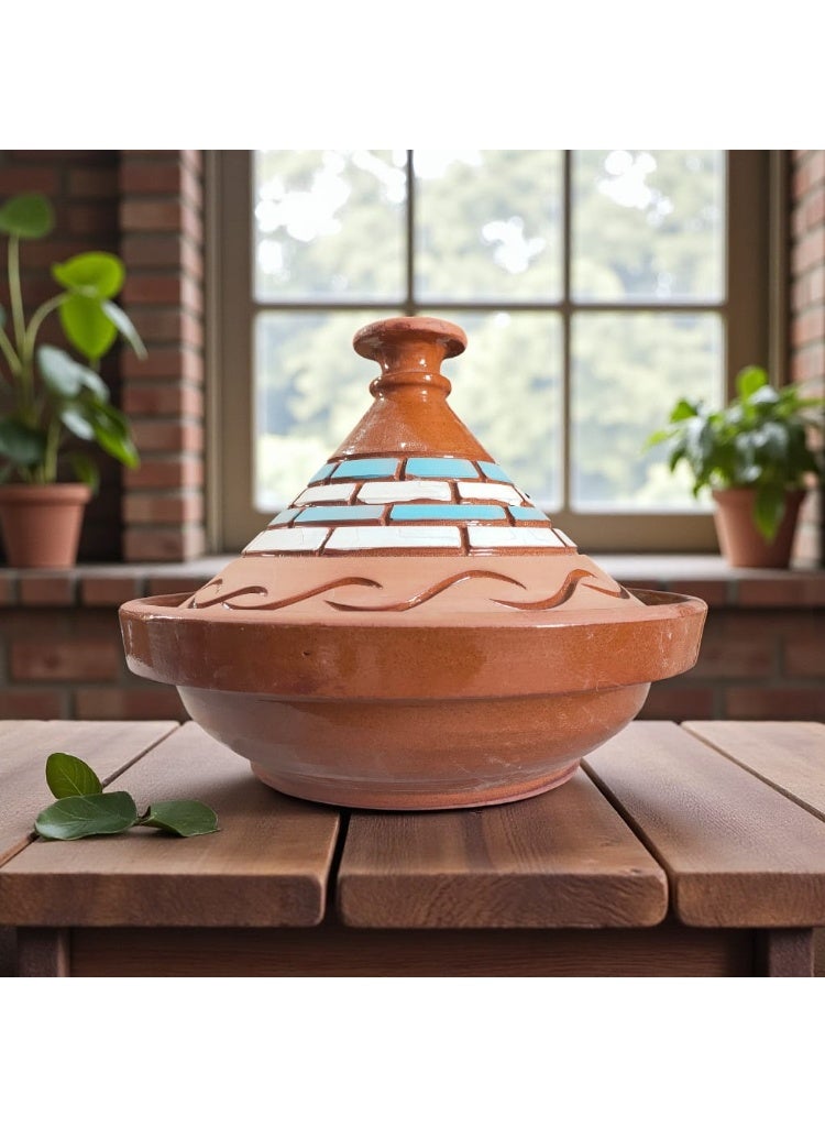 color zone pottery Moroccan-style earthenware and porcelain bowl, 30 cm - Image 1