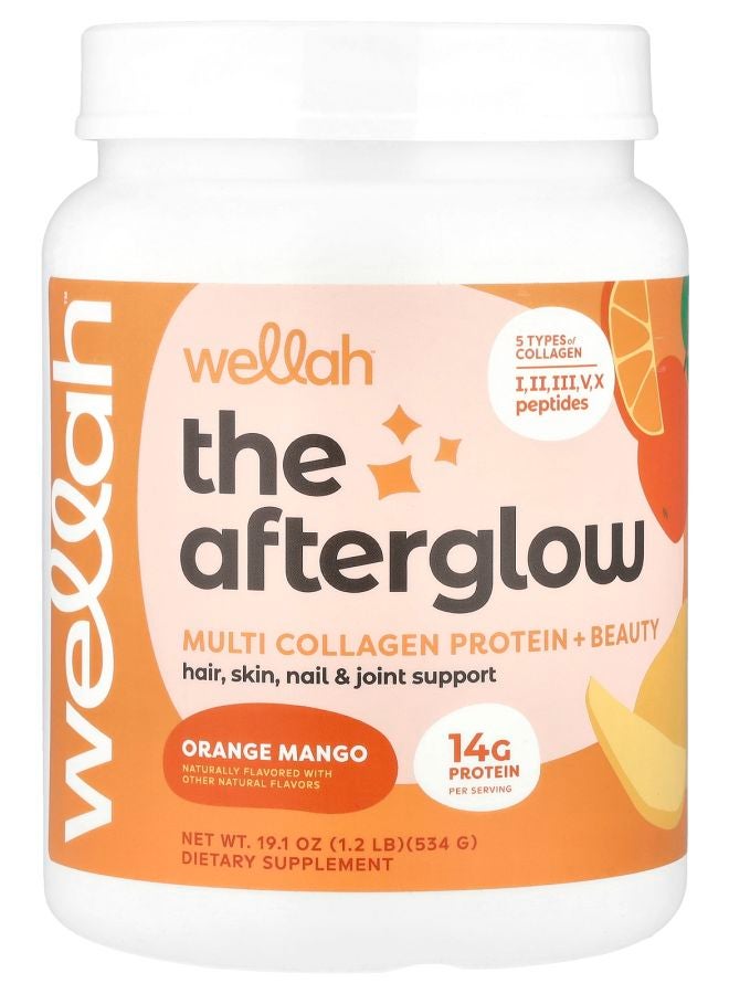 The Afterglow Multi Collagen Protein + Beauty Orange Mango 1.2 lb (534 g)