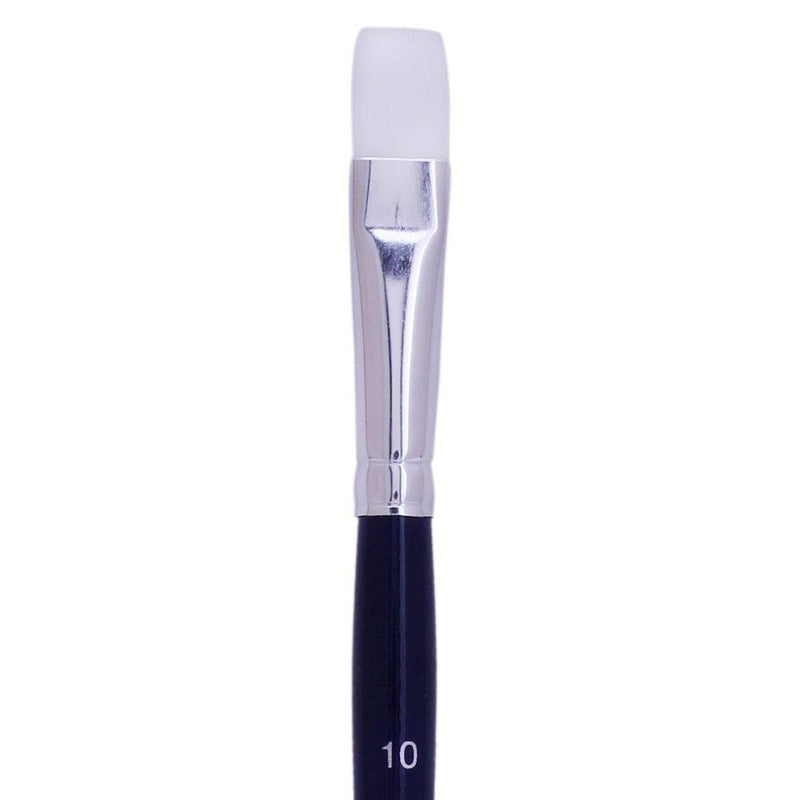 Art Essentials Oyster White Synthetic Hair Brush for Mixed Media, Watercolour, Acrylic, Gouache, Fabric & Hobby Painting - Series 965 - Bright - Short Handle - Size: 10, with Great Flow Control - Image 3