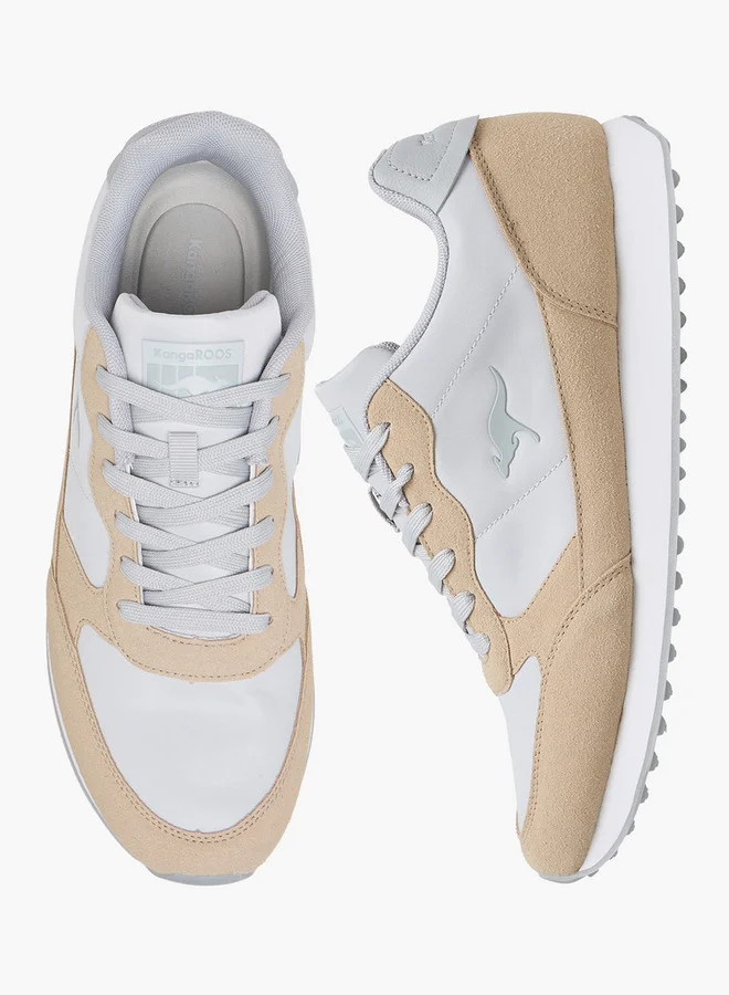 كانغاروس Men's Panelled Lace-Up Sneakers