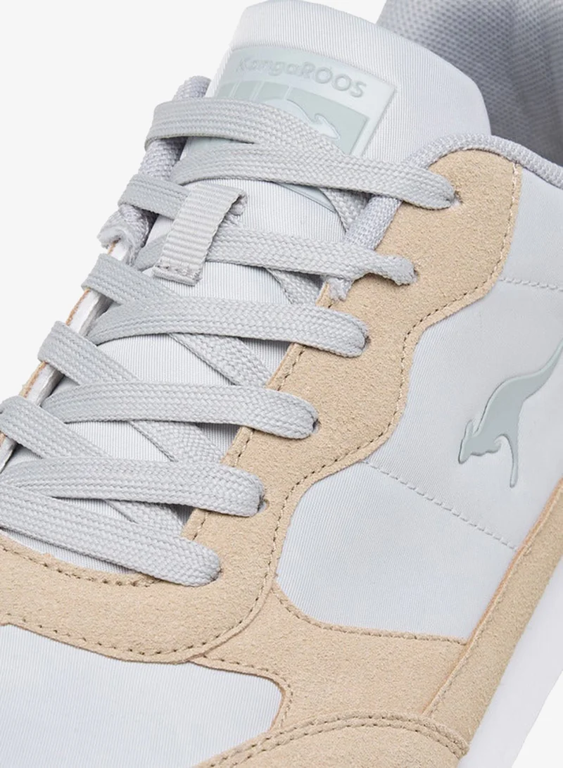 kangaROOS GREY Men's Panelled Lace-Up Sneakers for Men | Best Price UAE