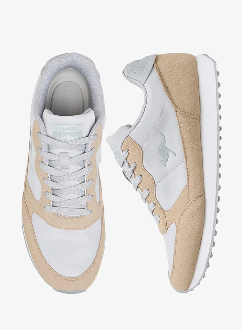 kangaROOS GREY Men's Panelled Lace-Up Sneakers for Men | Best Price UAE