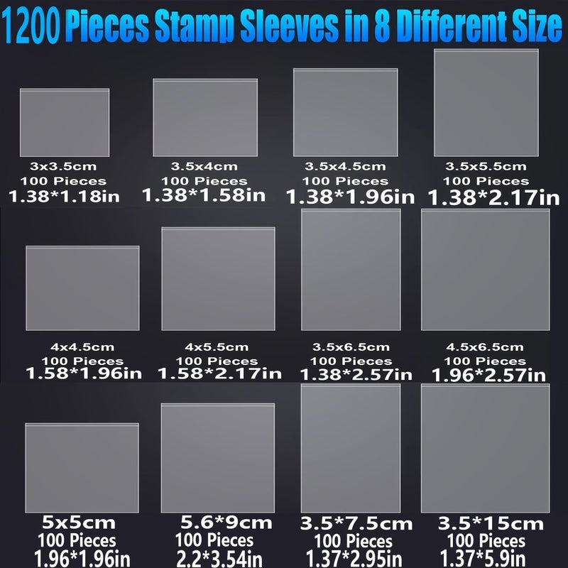 Philatelic Stamp Collection Bags OPP 100pcs 35x65 cm Storage and Display - Image 3