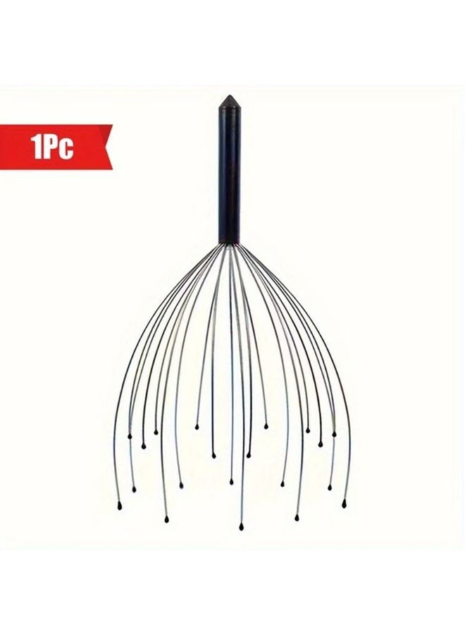 Black Scalp Massager 20 Finger Head Relaxation Tool Ergonomic Design Durable - Image 2