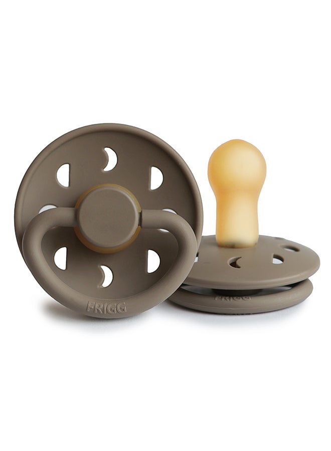 FRIGG Moon Phase Latex Baby Pacifier 6-18M 1-Pack Portobello - Size 2 - Image 2