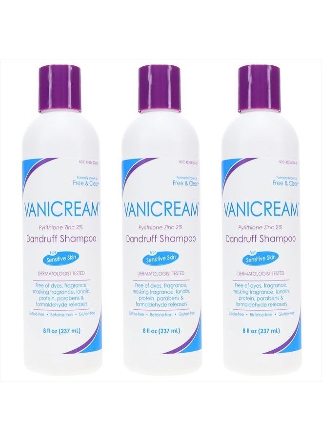 Vanicream Medicated Anti-Dandruff Shampoo, 8 fl oz Each (Pack of 3)  - Image 1