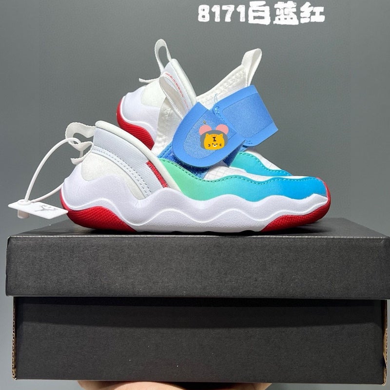 Putian Kidsren'S Shoes Aj New Small Shark Mesh Kidsren'S Lightweight One-Legged Men'S And Women'S Sports Running Shoes Basketball Shoes - Image 5
