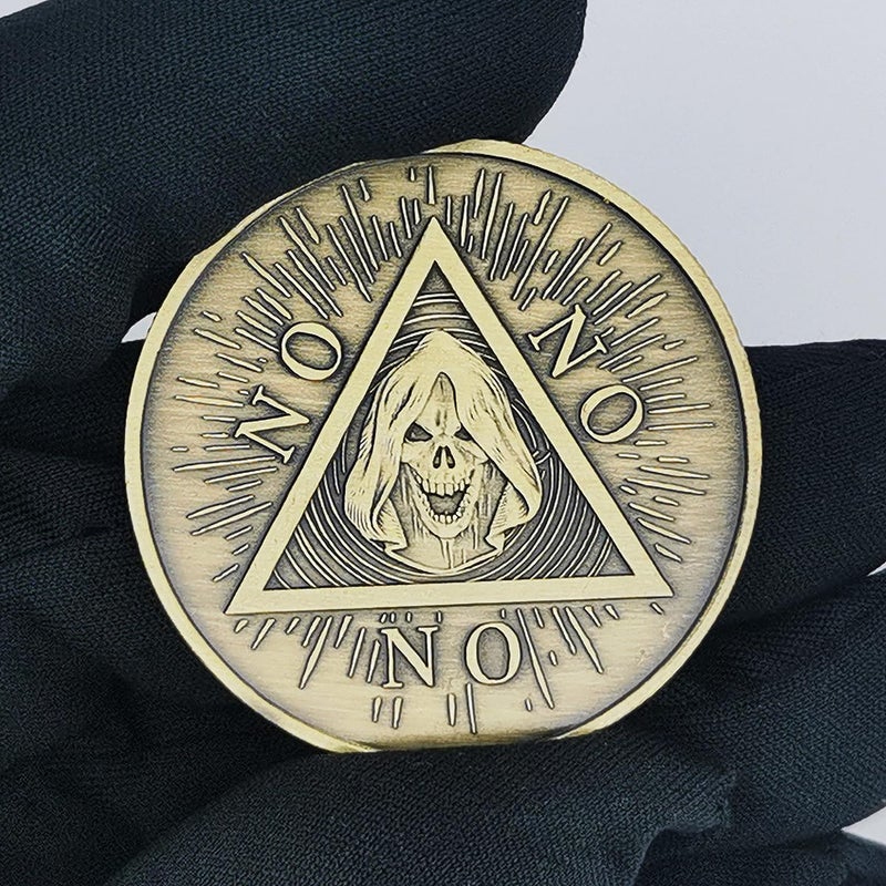 Woerda Decision Making Challenge Coin - Yes and No Design with Mystical Motifs - Fun and Unique Tool for Choices - Image 5