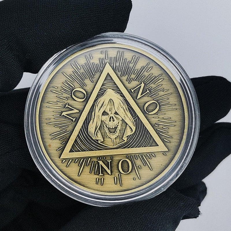 Woerda Decision Making Challenge Coin - Yes and No Design with Mystical Motifs - Fun and Unique Tool for Choices - Image 3