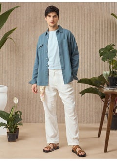 Beyoung Smoky Blue Cotton Shirt for Men  - Image 5