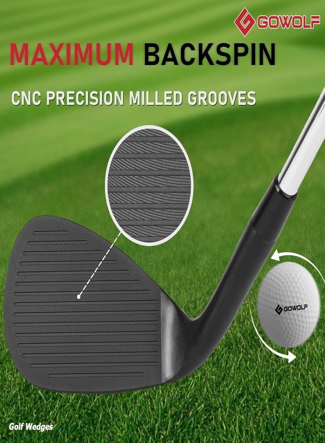 Gowolf 69 Degree Wedge Right Hand - Forged Golf Wedges Full Face for Men, Premium Gap Wedges Sand Wedge Lob Wedge Golf Club for Men, Great Golf Gifts - CNC Milled Face for More Spin (Black 69 Degree) - Image 3