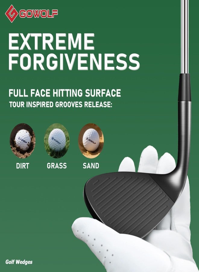 Gowolf 69 Degree Wedge Right Hand - Forged Golf Wedges Full Face for Men, Premium Gap Wedges Sand Wedge Lob Wedge Golf Club for Men, Great Golf Gifts - CNC Milled Face for More Spin (Black 69 Degree) - Image 4
