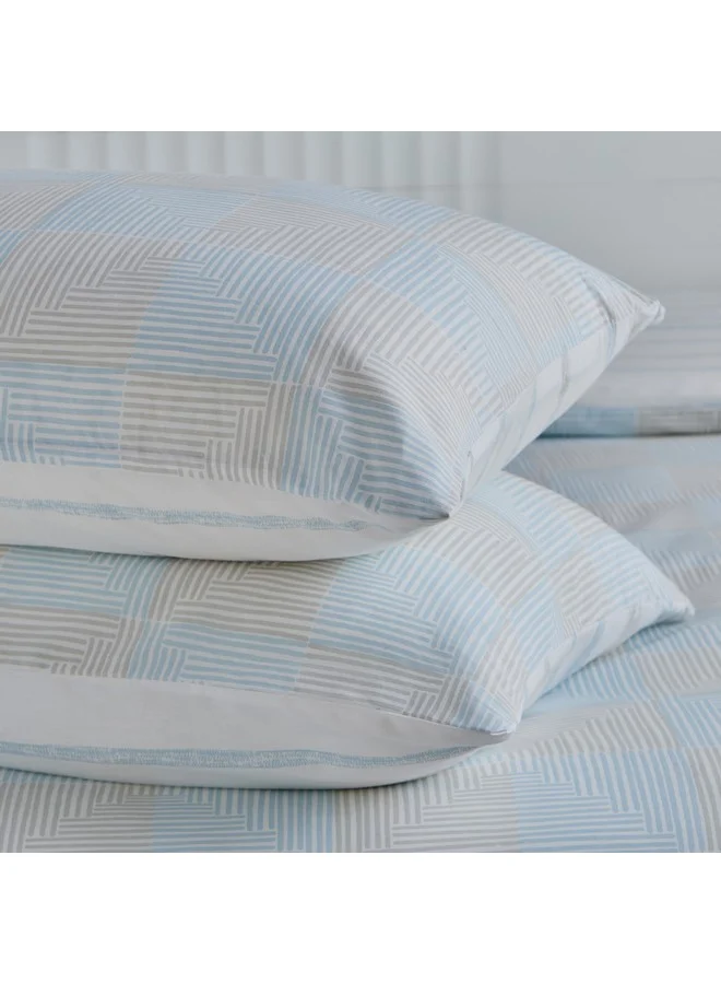 Home Box Aurora Jason 3-Piece Printed Cotton King Duvet/Quilt Cover Set 220 x 220 cm