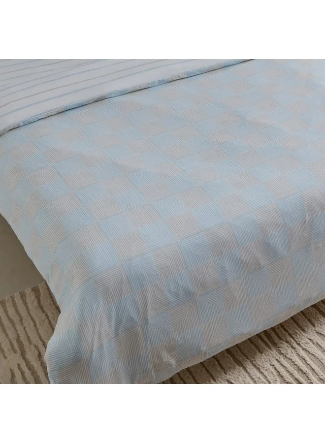 Home Box Aurora Jason 3-Piece Printed Cotton King Duvet/Quilt Cover Set 220 x 220 cm
