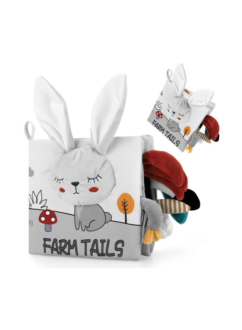 SOLARAE Baby Books, Fabric Books, Nontoxic Cloth Books, Soft Crinkle Cloth High Contrast Sensory Books for Babies, Newborn Touch Feel Activity Early Development Toy, Boy Girl Shower Gifts 0-6 Months - Image 2