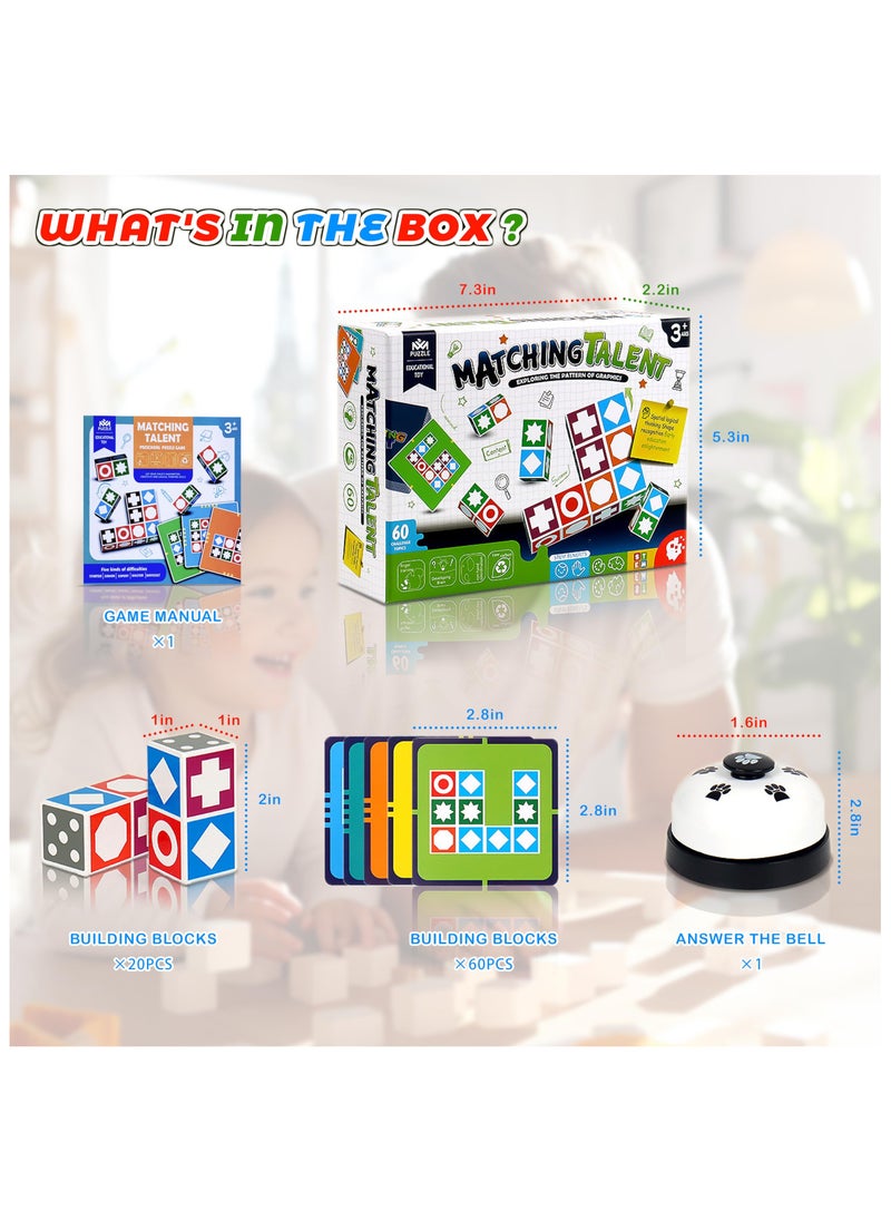 Anmi - Wooden Matching Puzzle Board Game, Family Games for Children Adults for Ages 3+ - Image 1
