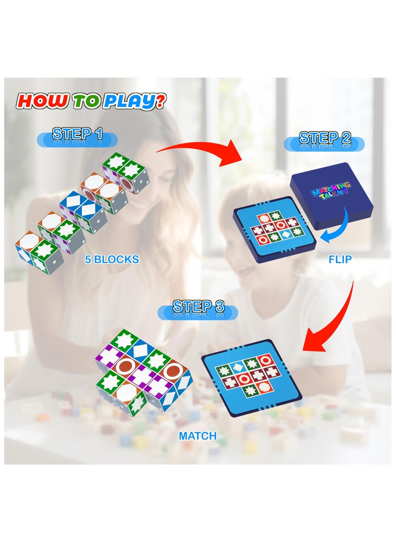 Anmi - Wooden Matching Puzzle Board Game, Family Games for Children Adults for Ages 3+ - Image 1