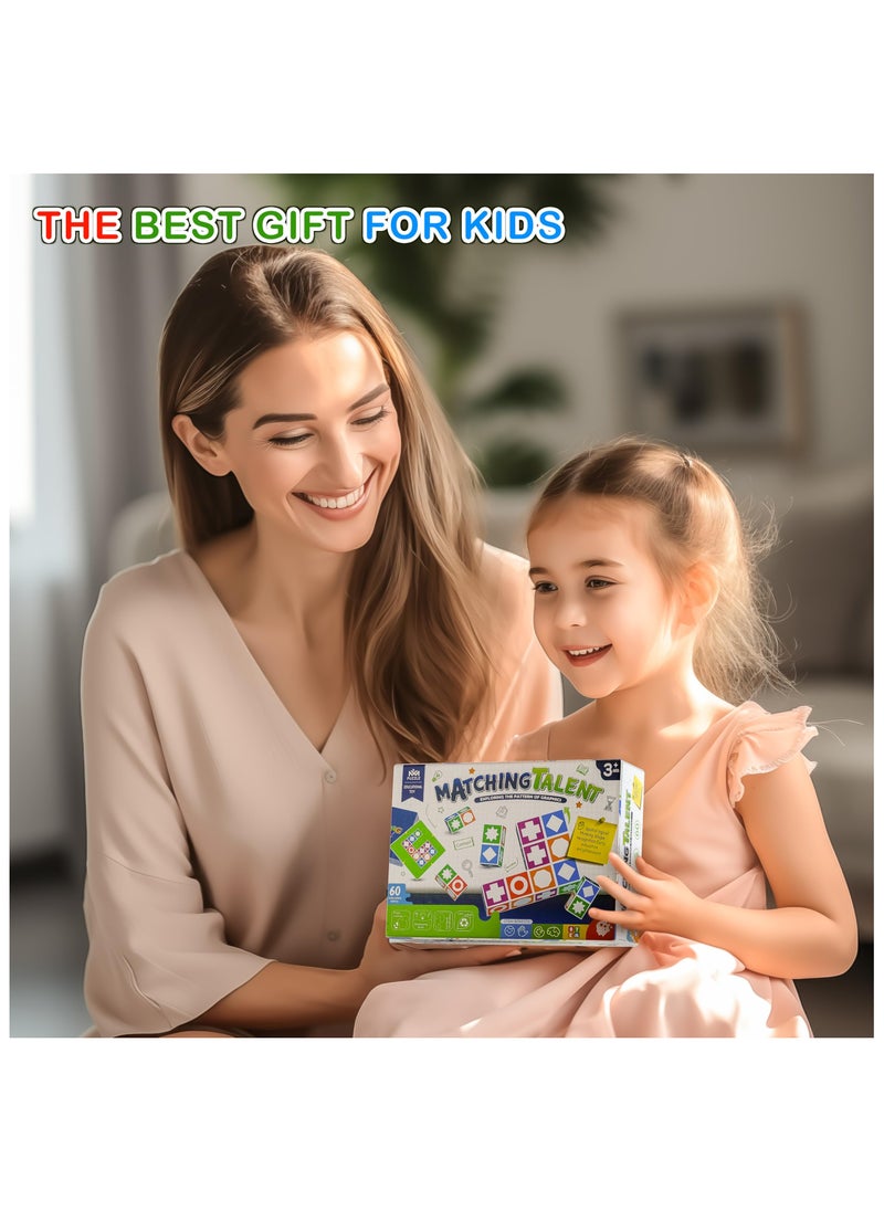 Anmi - Wooden Matching Puzzle Board Game, Family Games for Children Adults for Ages 3+ - Image 1