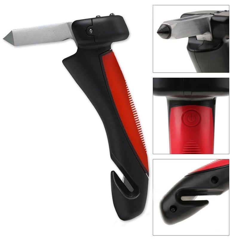 EBOFAB Car Safety Hammer Handle Seatbelt Cutter, and Emergency Window Glass Breaker Escape Tool - Image 3