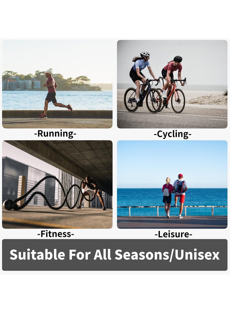 6Pairs Running Socks Breathable Athletic Socks Cushion Ankle Socks For Men And Women(White Black) - Image 5