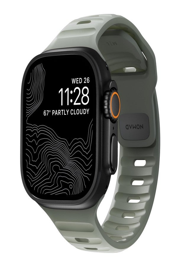 Nomad Sport Band - 45mm | Coastal Rock Green Apple watch ultra 1-3 bands, Designed to give your Apple Watch a modern and athletic look for intense workouts and everyday wear, Compatible with New Series 11, Ultra 1-3, Series 1-10, and SE - Image 1