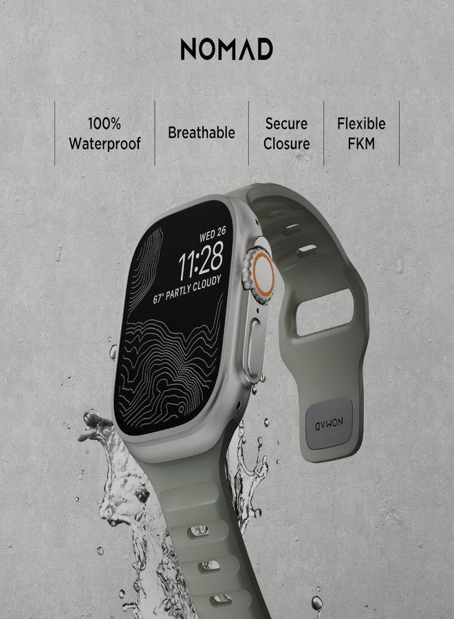 Nomad Sport Band - 45mm | Coastal Rock Green Apple watch ultra 1-3 bands, Designed to give your Apple Watch a modern and athletic look for intense workouts and everyday wear, Compatible with New Series 11, Ultra 1-3, Series 1-10, and SE - Image 3