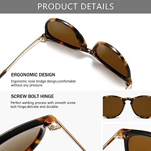 SUNGAIT Vintage Round Sunglasses for Women Classic Retro Designer Style SGT567PGBWKC IN - Image 3