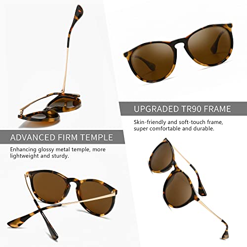 SUNGAIT Vintage Round Sunglasses for Women Classic Retro Designer Style SGT567PGBWKC IN - Image 4