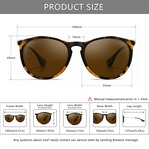 SUNGAIT Vintage Round Sunglasses for Women Classic Retro Designer Style SGT567PGBWKC IN - Image 5