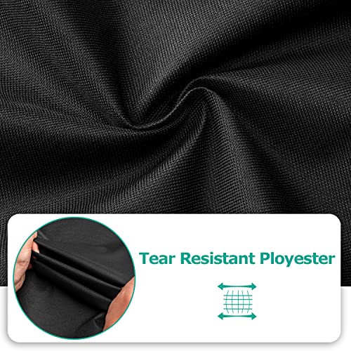SunPatio Barbecue Grill Cover 65 Inch, Outdoor Heavy Duty Waterproof Charcoal Gas Grill Cover, Fade Resistant, All Weather Protection Compatible for Weber Charbroil Nexgrill and More, Black - Image 5