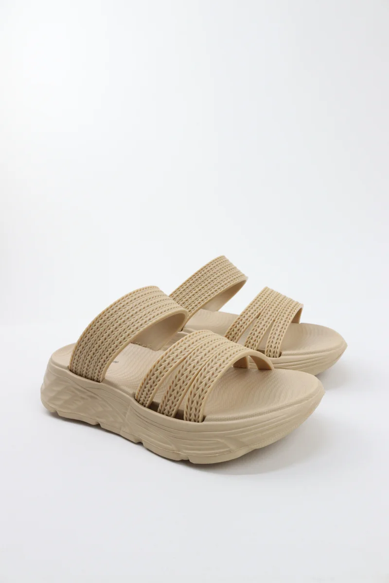 Viny Viny Women’s Lightweight Double Strap Slide Slippers – Soft Comfort Platform Sandals for Daily Wear
