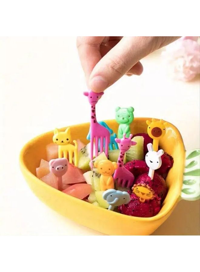 20pcs Random Color Animal Fruit Forks Cute Mini Dessert Forks For Party - Image 5