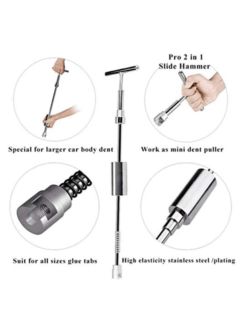 Gonice Paintless Dent Repair Puller Kit Dent Remover Repair Bar 19pcs Pulling for Lifter Paintless Removal Dent Puller Slide Hammer T-Bar Tool  - Image 5