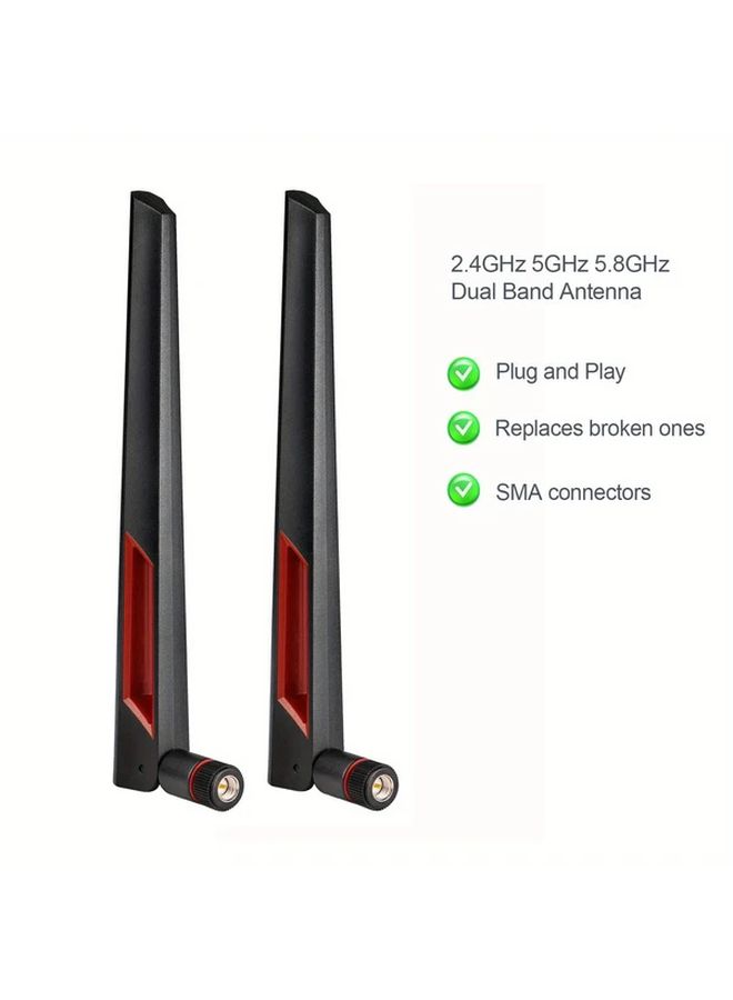 2pcs Dual Band WiFi Antenna 2.4GHz 5GHz 5.8GHz for PCI Card Router - Image 3