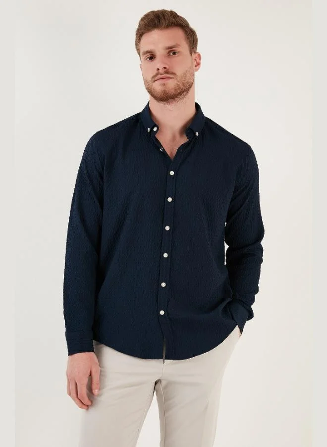 Buratti Buratti Cotton Striped Button-Down Collar Long-Sleeve Regular Fit Shirt Men's SHIRT CF23S112237