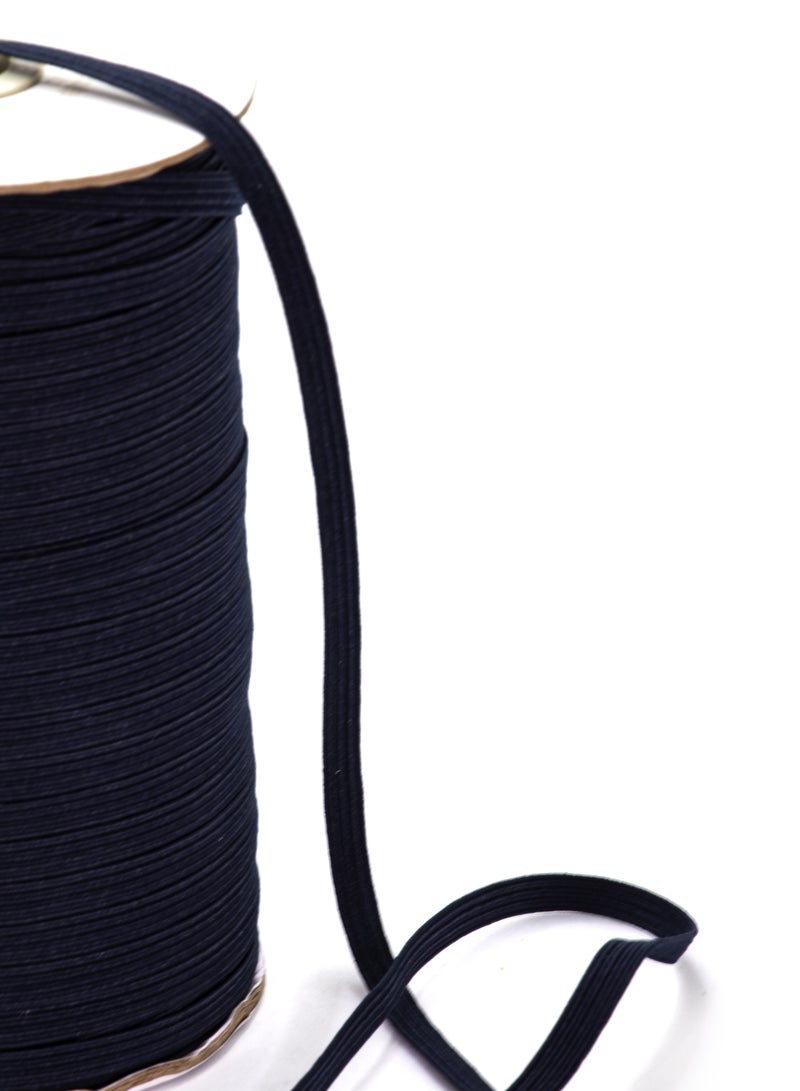 Premium Elastic Band - 6mm, 144 Yards Roll - Navy Blue - Ideal for Sewing and Crafting - Image 2