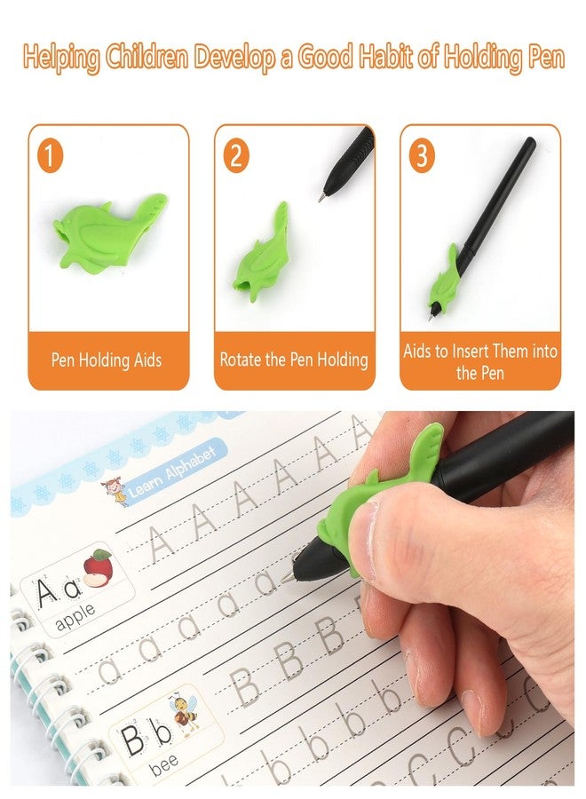 PEASUG Grooved Writing Books for Kids 3-5, Magic Grooved Writing Practice for Kids, Reusable Grooved Handwriting Workbooks Practice for Kids Learn to Write, Children's Magic Copybooks 4 Pack - Image 5