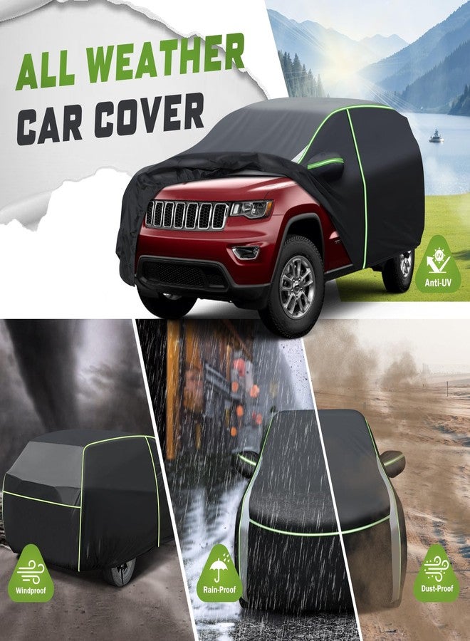 Mixsuper Liner Car Cover for Jeep Grand Cherokee 1993-2026, 7 Layers Waterproof Car Cover Accessories for Grand Cherokee with Zipper Door, Windproof Straps, Reflective Strips, Anti-UV, All Weather - Image 4