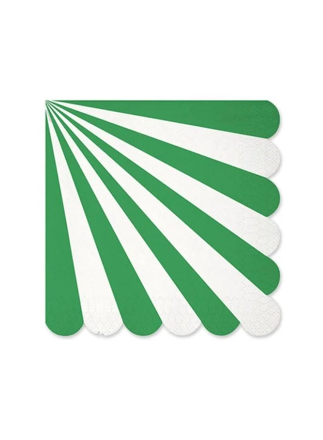 Meri Meri Green Stripe Napkin Large