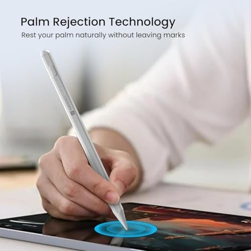 Portronics Glide Stylus Pencil for iPads Only, Angle Tilt Sensitivity, Palm Rejection, Attaches Magnetically, Battery LED Indicator, Type-C Charging, Only for iPads Released Between 2020 & 2024 - Image 5