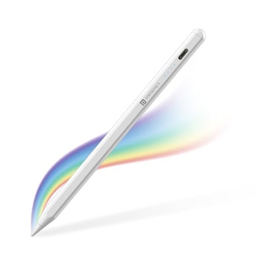 Portronics Glide Stylus Pencil for iPads Only, Angle Tilt Sensitivity, Palm Rejection, Attaches Magnetically, Battery LED Indicator, Type-C Charging, Only for iPads Released Between 2020 & 2024 - Image 1