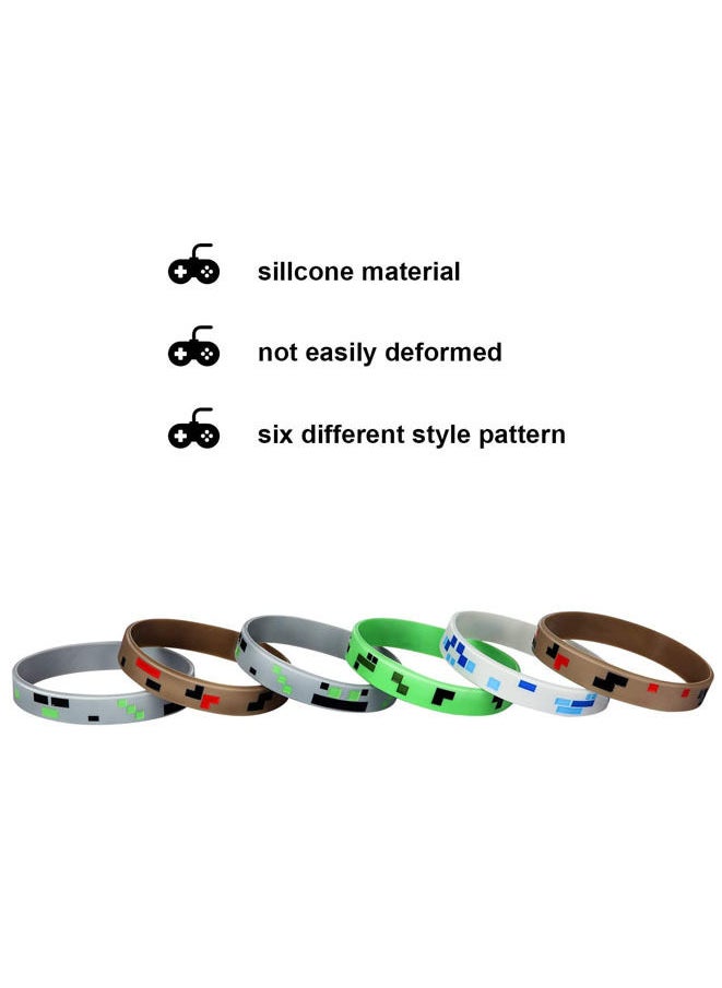 Generic - 24-Piece Pixel Miner Crafting Style Wristband Bracelets - Image 1