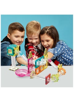 PicassoTiles Picasso Magnetic Mini Diamond Marble Run Track Set 45 Pieces | Magnetic Tiles | Building Blocks | Educational Toy Set | Construction Building Kit for Child Brain Development  - Image 4