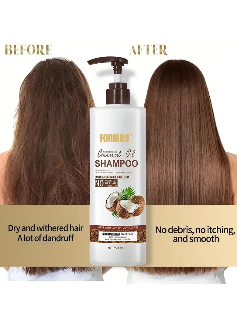 Formbo Coconut Milk Shampoo, Natural Organic Nourishing Moisturizing Refreshing Oil Control Shampoo 500ML - Image 2